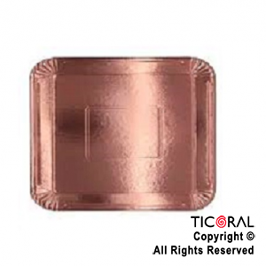 BANDEJA LAMINADA N.05 28 x 30 CM ROSA GOLD x 10